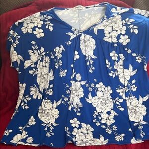 Haptics Blue and White Floral Blouse. I believe size is an xxl